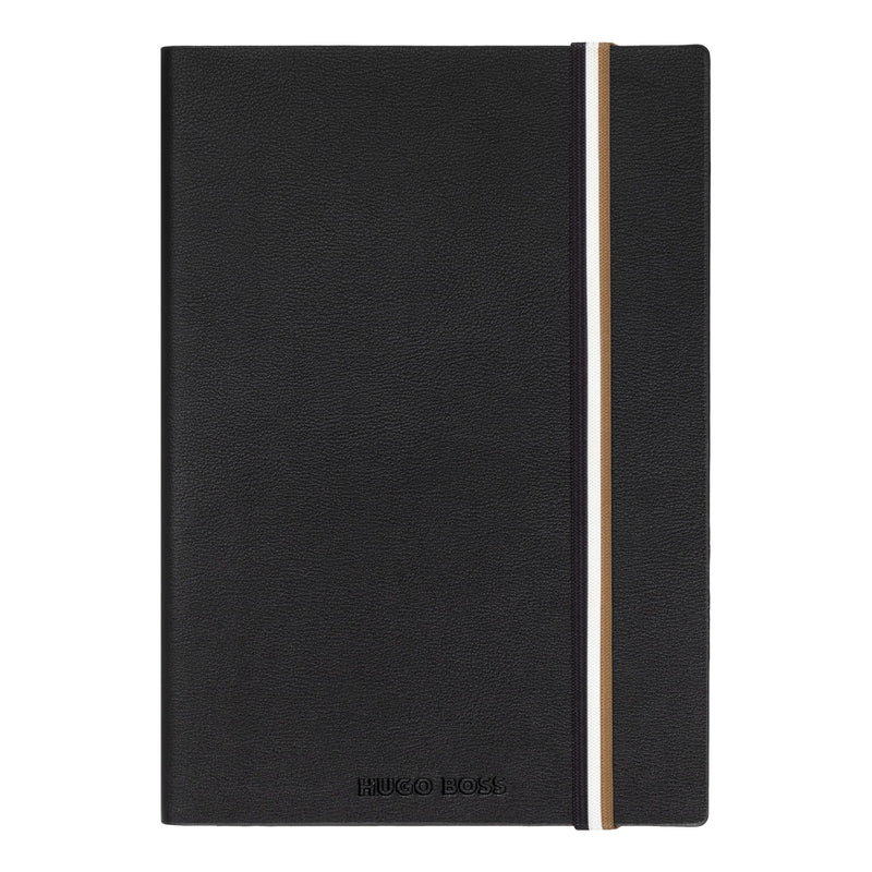 Hugo Boss Iconic Black Lined Notebook A5