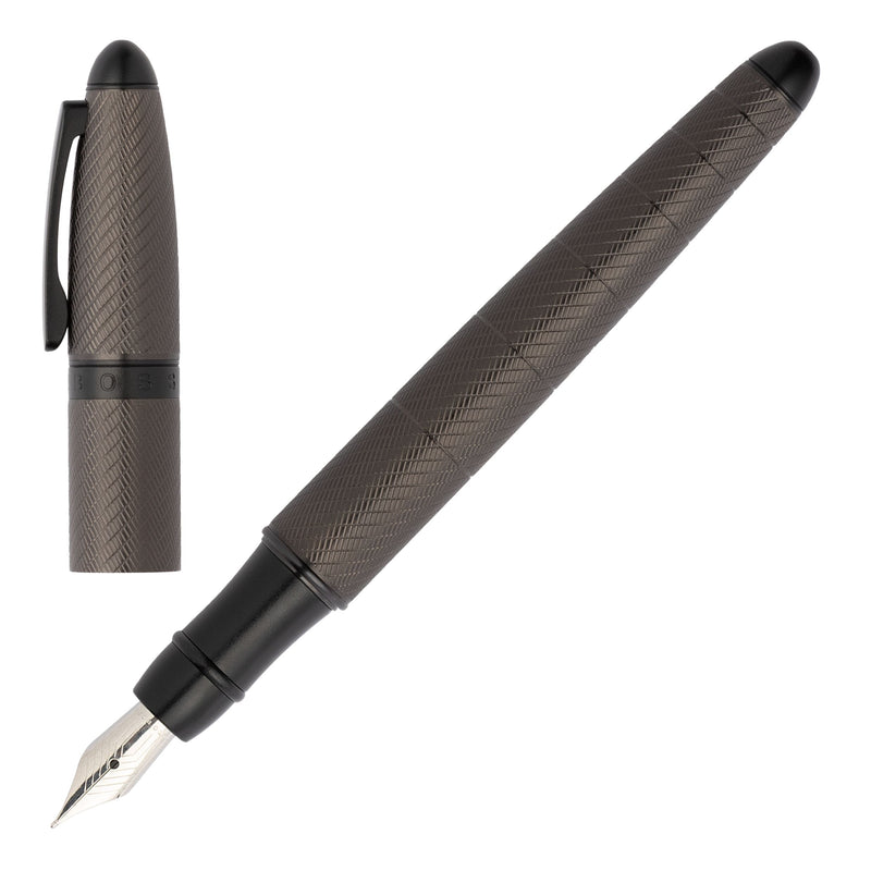 Hugo Boss Icon Fountain Pen Grey