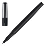 Hugo Boss Gear Minimal Rollerball Pen Black And Chrome