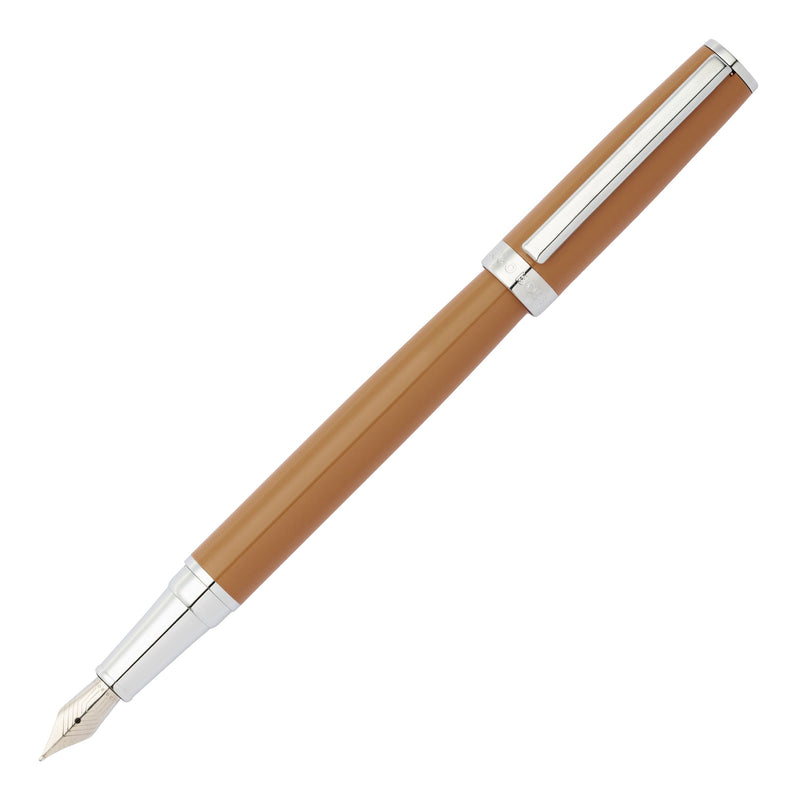 Hugo Boss Gear Icon Camel Fountain Pen