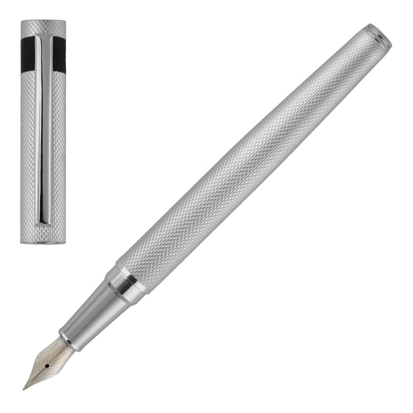 Hugo Boss Loop Diamond Fountain Pen Chrome