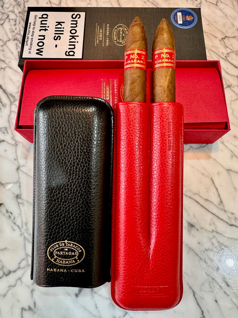 Partagás Serie P No.2 Leather Case with 2 Cigars