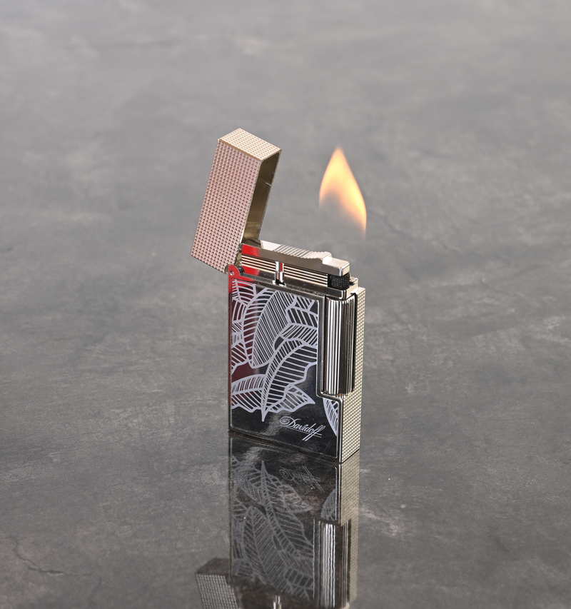 Davidoff Prestige Lighter (Palladium) - The Leaves Limited Edition (No. 002/250)